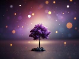 A colorful space scene with a purple cloud in the middle. photo