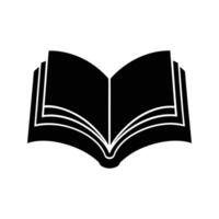 An open book icon on a white background vector
