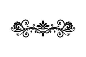 A black and white design with a scroll vector
