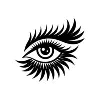 An eye with a black and white design vector