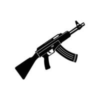 An ak - 47 machine gun on a white background vector