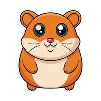 A cartoon hamster with big eyes and big ears vector