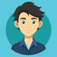 A man avatar in a flat style vector