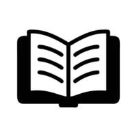 An open book icon on a white background vector