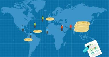 income inequality gap of wealth concept of Gini coefficient index in society economy video