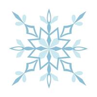 Snowflake icon. Abstract figure of a snowflake. Winter decorative element in flat style. vector
