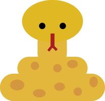 A yellow snake with a red nose vector