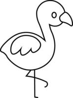 Flamingo Coloring Page vector