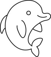 Dolphin Coloring Page vector