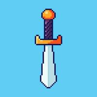 Pixel art sword game asset design vector
