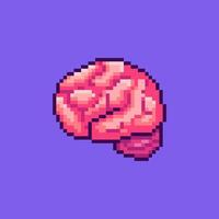 Pixel art brain game asset design vector