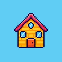 Pixel art home game asset design vector