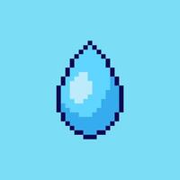 Pixel art water drop game asset design vector