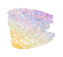 Brush stroke with multi colored glitter. Rainbow gradient paint stroke. Colorful rainbow background vector