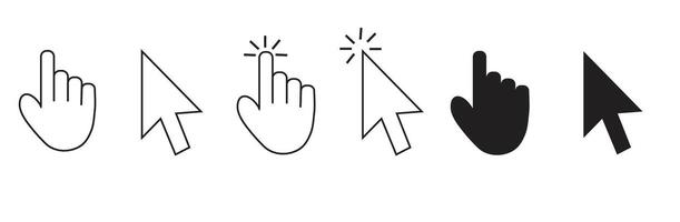 computer mouse set vector