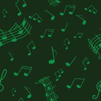 Seamless musical pattern. Repeating pattern with notes. Music themed printable pattern vector