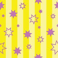 sin costura modelo con rosado estrellas en un amarillo antecedentes. estrella modelo para el impresión vector