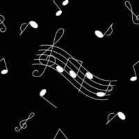 Seamless musical pattern. vector