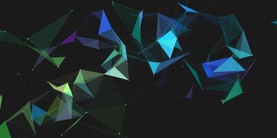 Modern low poly plexus design banner vector