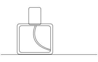 continuous drawing of perfume in one line. illustration vector