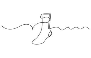 Socks icon in continuous line drawing style vector