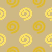 Polka dot background in the shape of circles. Bright abstract pattern with multicolored circles and doodles. vector