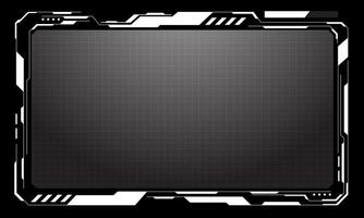 Hud frames white grey user interface elements design modern technology futuristic control panel screen digital hologram window gaming menu touching cyber monitor set on black background vector