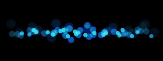 Abstract blue light bokeh blur on black design modern technology futuristic background vector