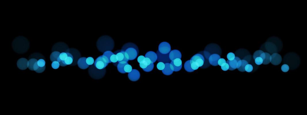 Abstract blue light bokeh blur on black design modern technology futuristic background