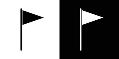 triangle flag icon isolated. vector