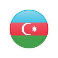 Flag icon of Azerbaijan Isolated on white background. vector