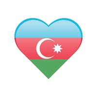 Flag icon of Azerbaijan Isolated on white background. vector