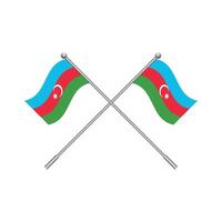 Flag of Azerbaijan. Isolated on white background. vector