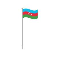 Flag of Azerbaijan. Isolated on white background. vector