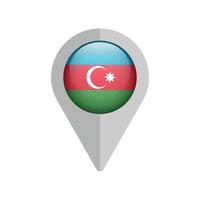 Pin navigation flag icon of Azerbaijan. vector