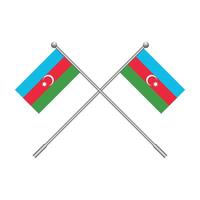 National flag of Azerbaijan. Isolated on white background vector