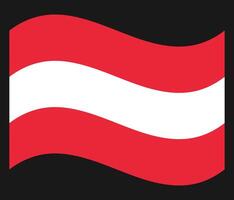 Waving flag of Austria isolated background. vector