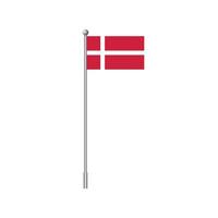 National flag of Denmark. isolated on white background. vector