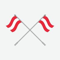 Waving flag of Austria isolated background. vector