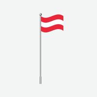 Waving flag of Austria isolated background. vector