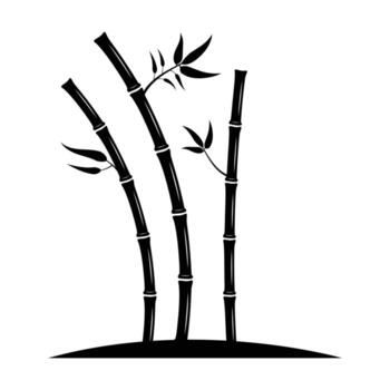 bamboo element with leaf vector
