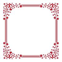 red maple plant border template vector