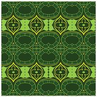 A green and yellow pattern with a circular design vector