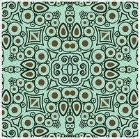 A green and brown pattern with circles vector
