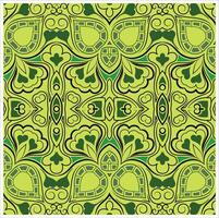A green and yellow paisley pattern vector
