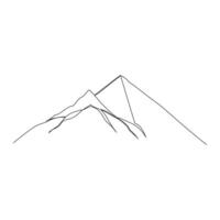 Continuous Line Mountain Art vector