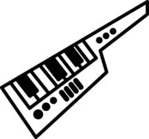 A black and white keyboard with black keys vector