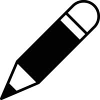 A pencil with a tip in a line style. vector