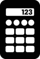 calculator with the numbers 123 on it vector