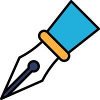 A pen with a tip in a line style. vector